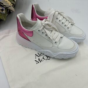 Women’s Alexander McQueen low top metallic sneaker size 38 made in Italy